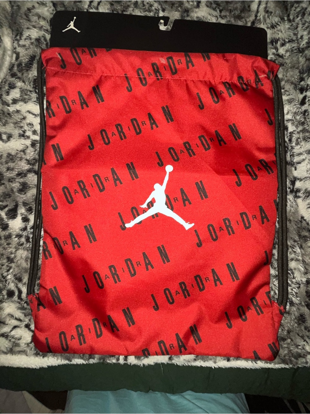 Jordan Authentic Drawstring Gym Bag With All Over Print Brand New With Tags